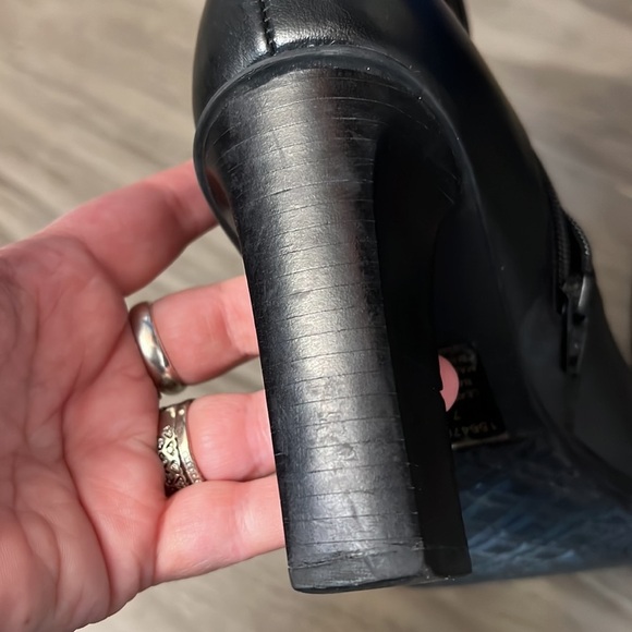 COLIN STUART BLACK LEATHER ANKLE BOOTS 7.5 - Picture 14 of 16